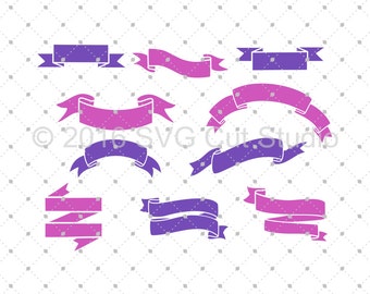 Ribbon Banners SVG Cut Files, Banner SVG, Ribbon SVG Cut Files for Cricut, Silhouette and other Vinyl Cutters, svg files