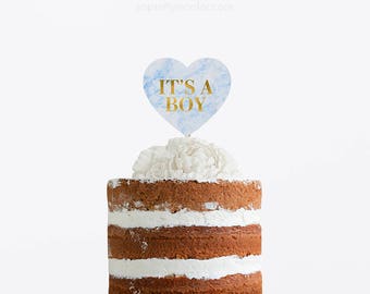 Oh Baby Cake Topper, Baby Shower Cake Topper, Baby Shower Glittery Cake Topper, Topper Gender Reveal Party