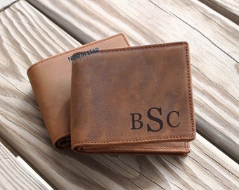 Mens Leather wallet, Valentines Husband gift, Personalized Leather Bi Fold Wallet, Anniversary gifts, Custom Wallet, Mens Personalized