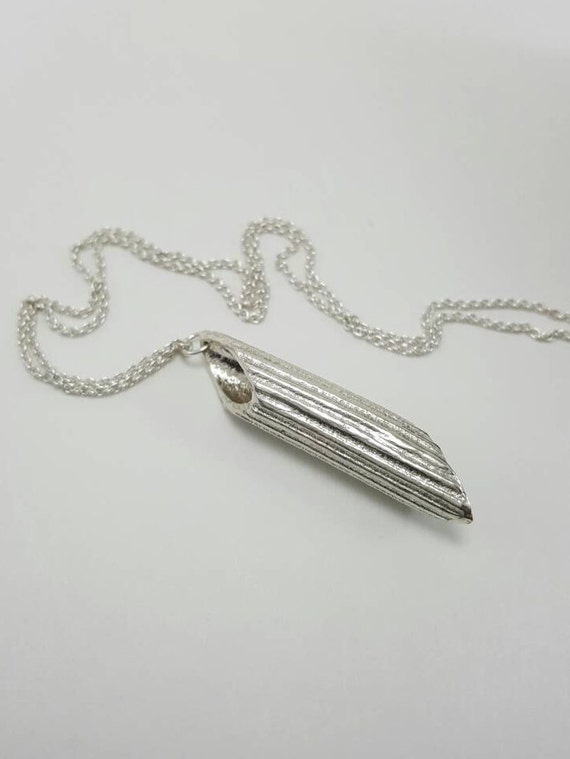 Pasta necklace in sterling silver silver penne necklace
