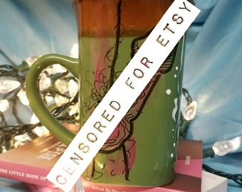 Green Penis Mug/ Hard Dick Coffeecup/ Orgasm Coffeemug/ Cumming Cock Cup/ Adult Coffee Mug/ Ejaculation Mug/ Big Hard Cock Mug/ Dirty Dishes