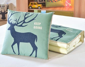 2 in1 Quilt Throw Pillows Sofa Cushions Couch Cushions