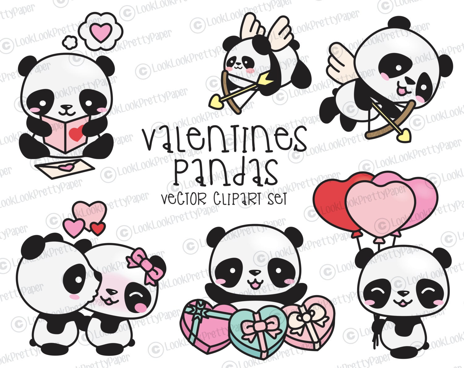 clipart panda valentine - photo #8