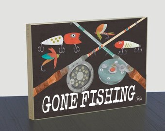 Fishing poster | Etsy