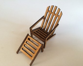 1/24th Adirondeck chair and foot stool kit