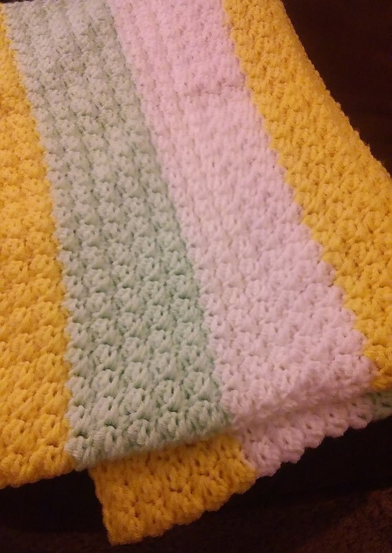 SALE Neutral baby blanket Textured Crochet baby blanket