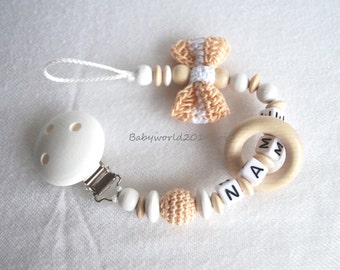 Dummy chain/ Dummy clip/ Pacifier chain/ Pacifier clip/ Pacifier holder with name