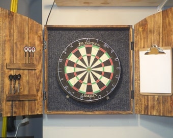 Dartboard Cabinet with dartboard