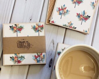 Canadian Coasters, Canadian Gifts, Canada 150, Canadian Housewarming, Maple Leaf, Leaf Coaster, Canadian Leaf, Maple Leaf Coaster, Coasters
