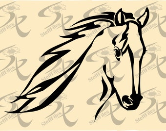0443_Vector HORSE HEAD Signature Silhouette,SVG,dxf,ai, png, eps, jpg,Download files, Digital, graphical
