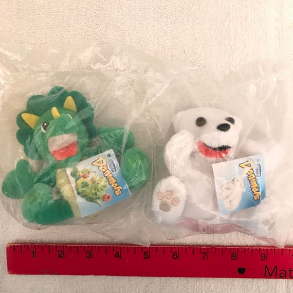 Dannon Yogurt Danimals Dinosaur And Polar Bear Mini Bean Plush