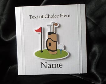 Personalised Golf Card Any Occasion, Birthday, Congratulations, Thank You, Father's Day, Mother's Day etc.