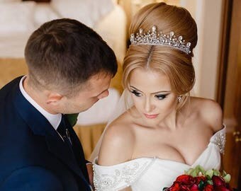 Wedding Crown, Bridal Tiara, Bridal Diadem,Crystal Bridal Tiara, Crystal Crown, Bridal Crown, Wedding Halo,Hair Accessory, Wedding Headpiece