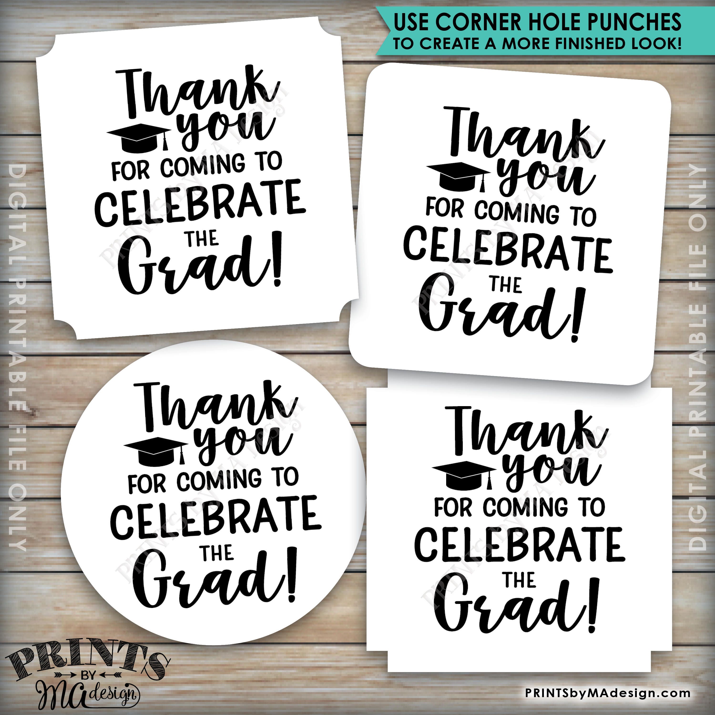 graduation party tags thank you for coming to celebrate