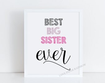 Big sister printable | Etsy