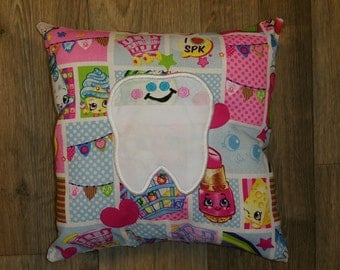 Shopkins Tooth Fairy Pillow - Tooth Fairy Pillow - Shopkins - Tooth Pillow