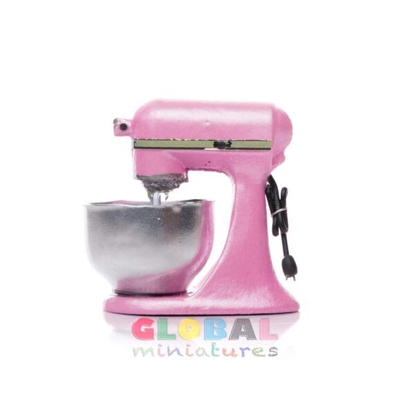 Dollhouse Miniature Pink Kitchen Aid Mixer