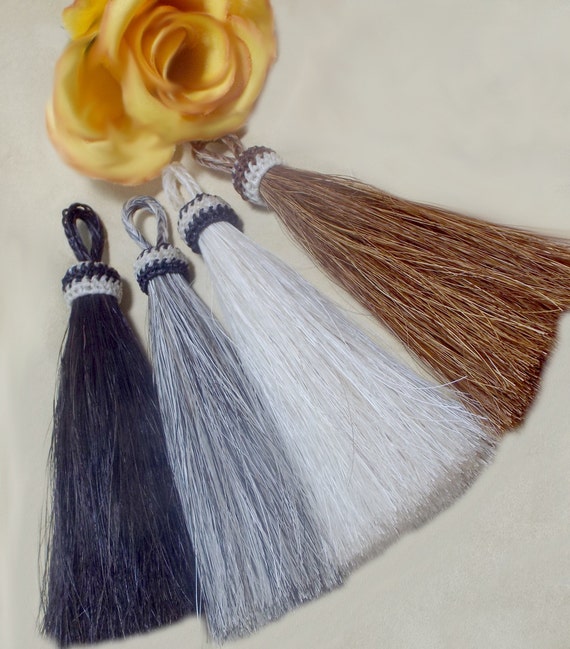 Horse Hair Tassels Xlong/thick 5 1/2 horse hair tassel