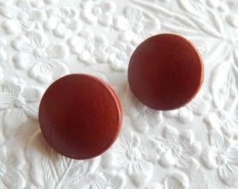 Rust leather upholstery coat tufting buttons, 3/4 inches, price per button
