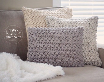 Crochet Pattern, ASPEN PILLOW, pillow pattern, crochet pillow, crochet throw pillow cover, customizable to any square or rectangle pillow