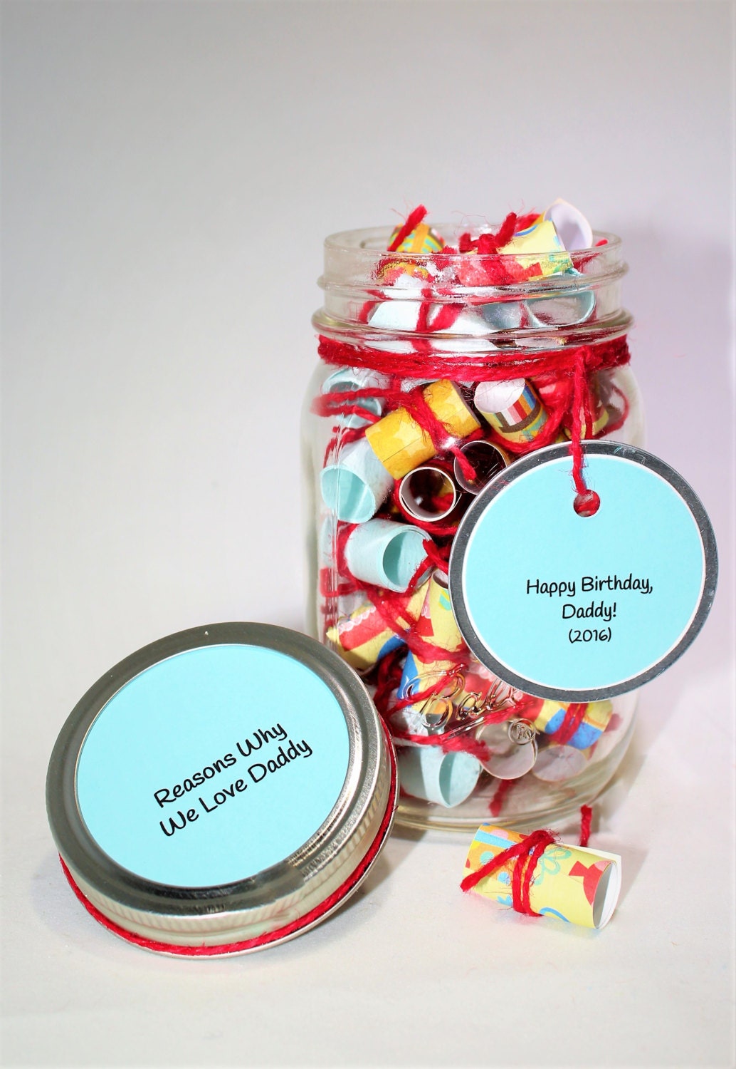 Message Filled Mason Jar Birthday Gift