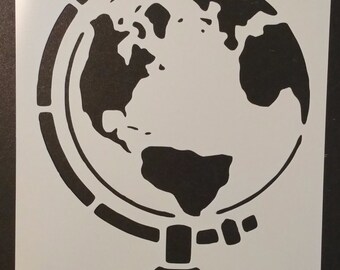 Earth stencil | Etsy