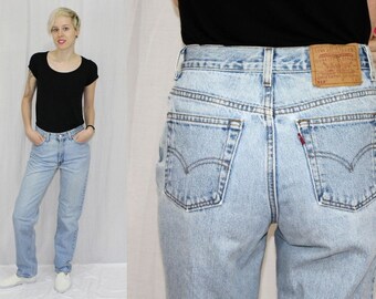 Vintage 80s Levis 512 HIGH Waist Slim Fit Straight Leg Retro MOM Jeans USA 9 30x32