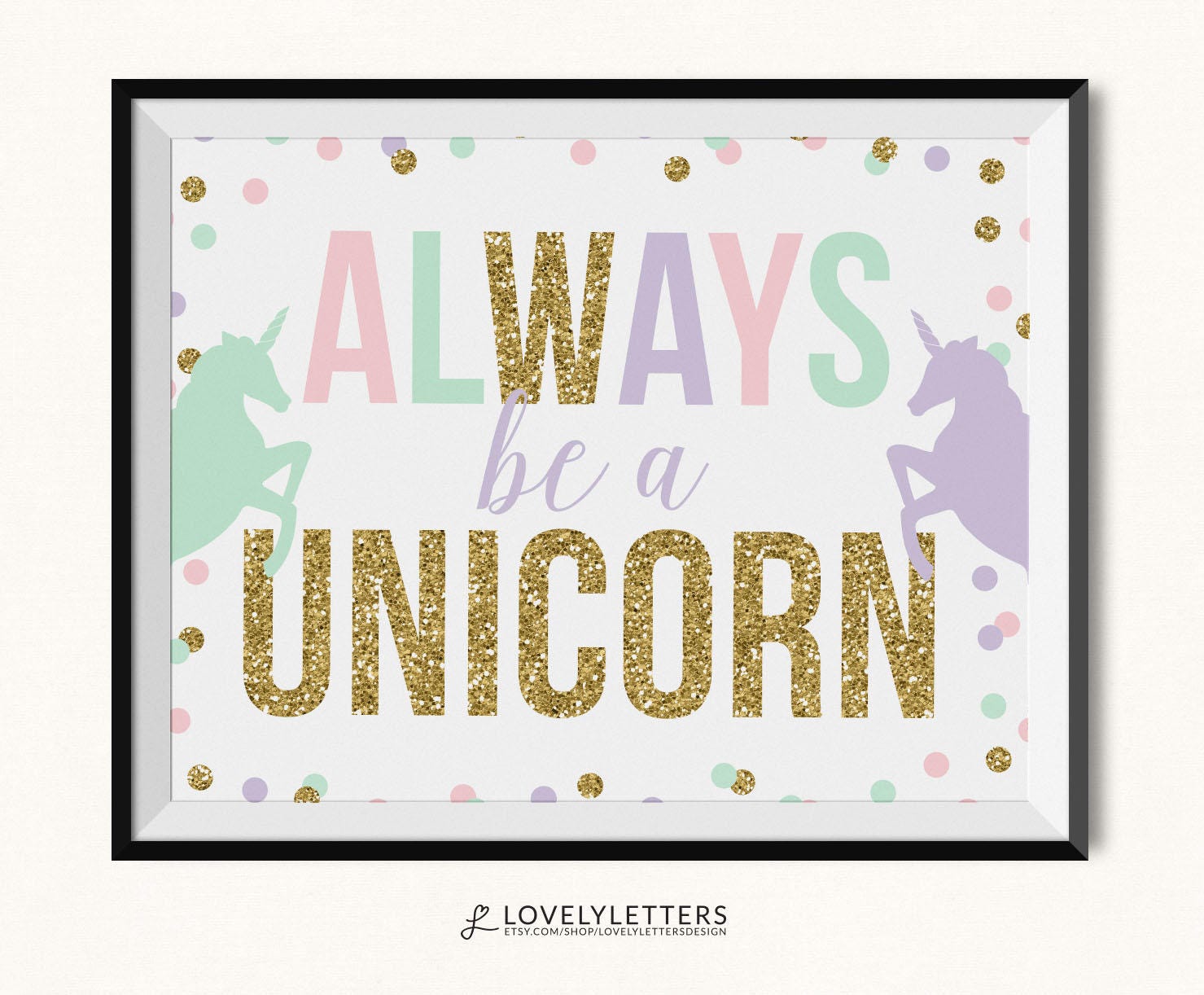 'be a unicorn' art print by lisa angel homeware & gifts ...