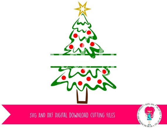Split Christmas Tree SVG / DXF Cutting Files For Cricut