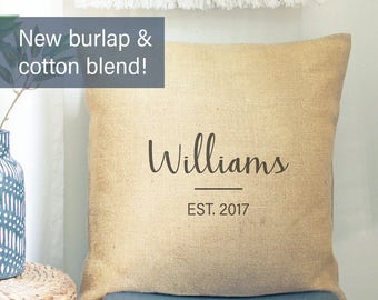 Personalized Wedding Date PILLOW COVER | Anniversary Pillow | 40th Anniversary Gift for Parents | 2nd Anniversary Gift | Newlywed Gift