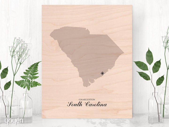 Contemporary Wood State Prints 4 Colors - Personalized! State Pride Prints. Black, Navy, Pink, Red. Rustic Look.