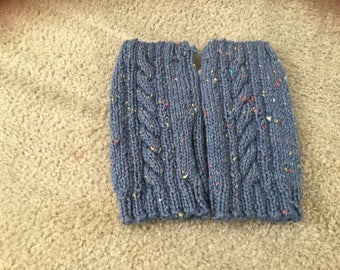 Adults 100% pure wool fingerless gloves