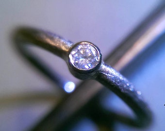 B R I L L A N T & white GOLD engagement ring 0, 1 ct