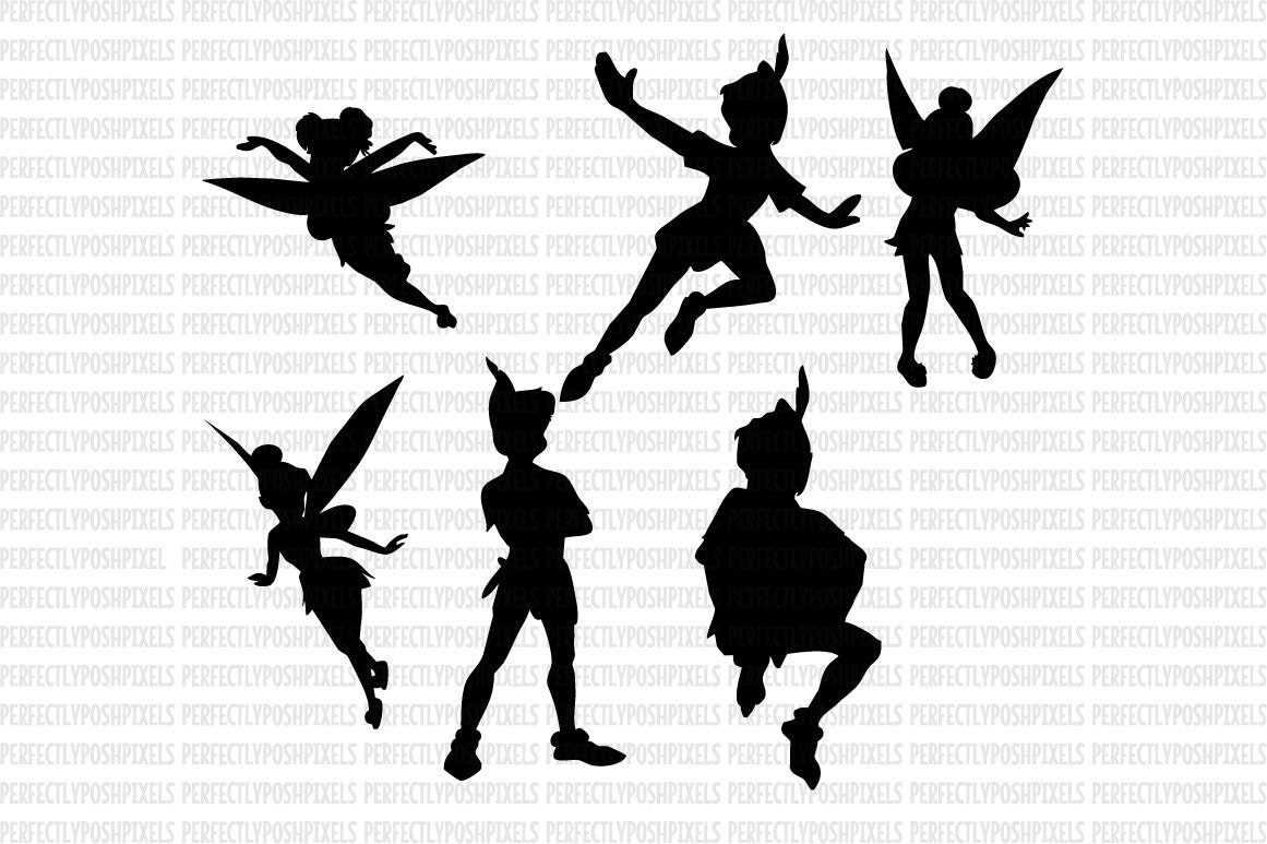 Peter Pan Silhouette SVG DXF EPS Cutting Files Clip Art Cut
