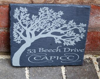 Slate house sign, shed sign,stable sign, personalised slate sign, bespoke house sign, house numbers,