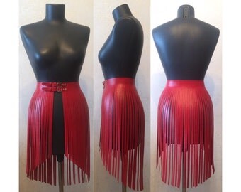 Leather fringe skirt dress fashion style boots purse outfit club rock
