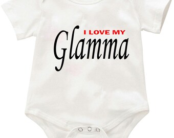 Anicelook I love my Glamma romper onesie creeperBodysuit