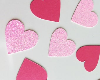 Pink Heart Confetti, Pink Glitter Mix, Valentine, First Birthday, Birthday Girl, Princess Party, Party Decor, Wedding, Engagement