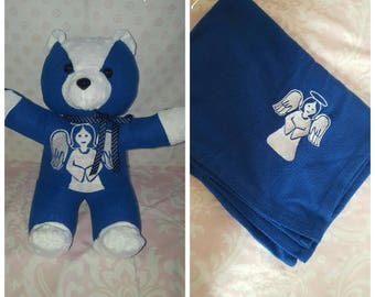 Sale!! Memory Bear - Memory Stuffed Bear- In Memory of -Memory Keepsake - Keepsake Bear- remembrance bear- In loving memory- Custom bear
