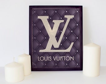 Leather Louis Vuitton, Louis Vuitton Sign, Fashion Wall Art, Louis Vuitton Poster, Louis Vuitton Decor, Louis Vuitton Print, Fashion Logo