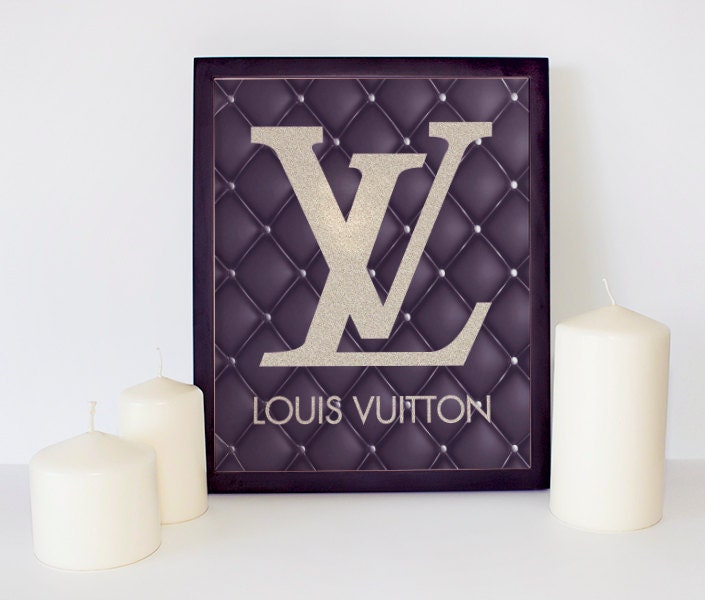 Leather Louis Vuitton Louis Vuitton Sign Fashion Wall Art