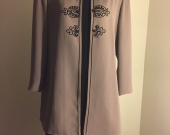 Vintage Evan Picone Beige And Black Dress