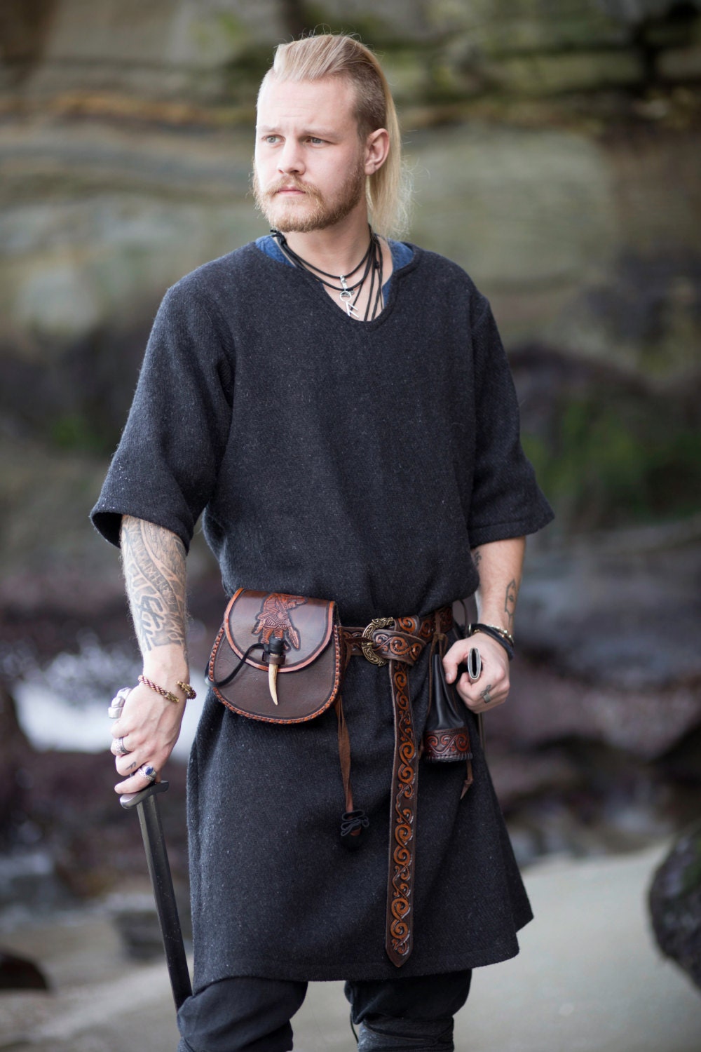 Wool Viking  Tunic  Garb Heavy Weight Norse SCA HEMA LARP