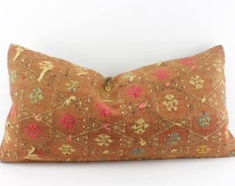 kilim lumbar pillow kilim pillow copper lumbar pillow 12x24 handmade kilim lumbar cushion sofa pillow decorative - Decorative Lumbar Pillows kilim lumbar pillow kilim pillow copper lumbar pillow 12x24 handmade kilim lumbar cushion sofa pillow decorative - Decorative Lumbar Pillows