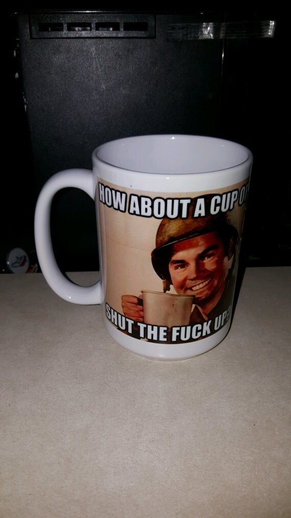 Items similar to Funny Coffee Mugs/ Nice Cup of Shut The F Up/ Minions ...