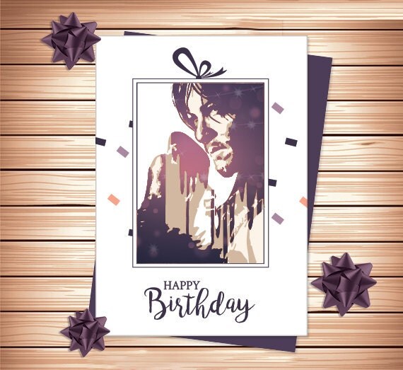 The Walking Dead Birthday Card Daryl Dixon Happy Birthday