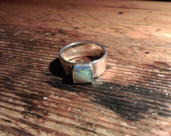 Silver ring with Opal