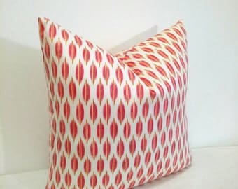 Pink pillows, pink Ikat pillow cover, decorative pillows, Ikat pillow, Braemore pillow cover, designer pillow, pink cushion, 18X18 pillows