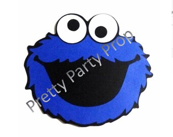 Set of 10 5' Cookie Monster die cuts, Cookie Monster cut out, Cookie Monster scrapbooking
