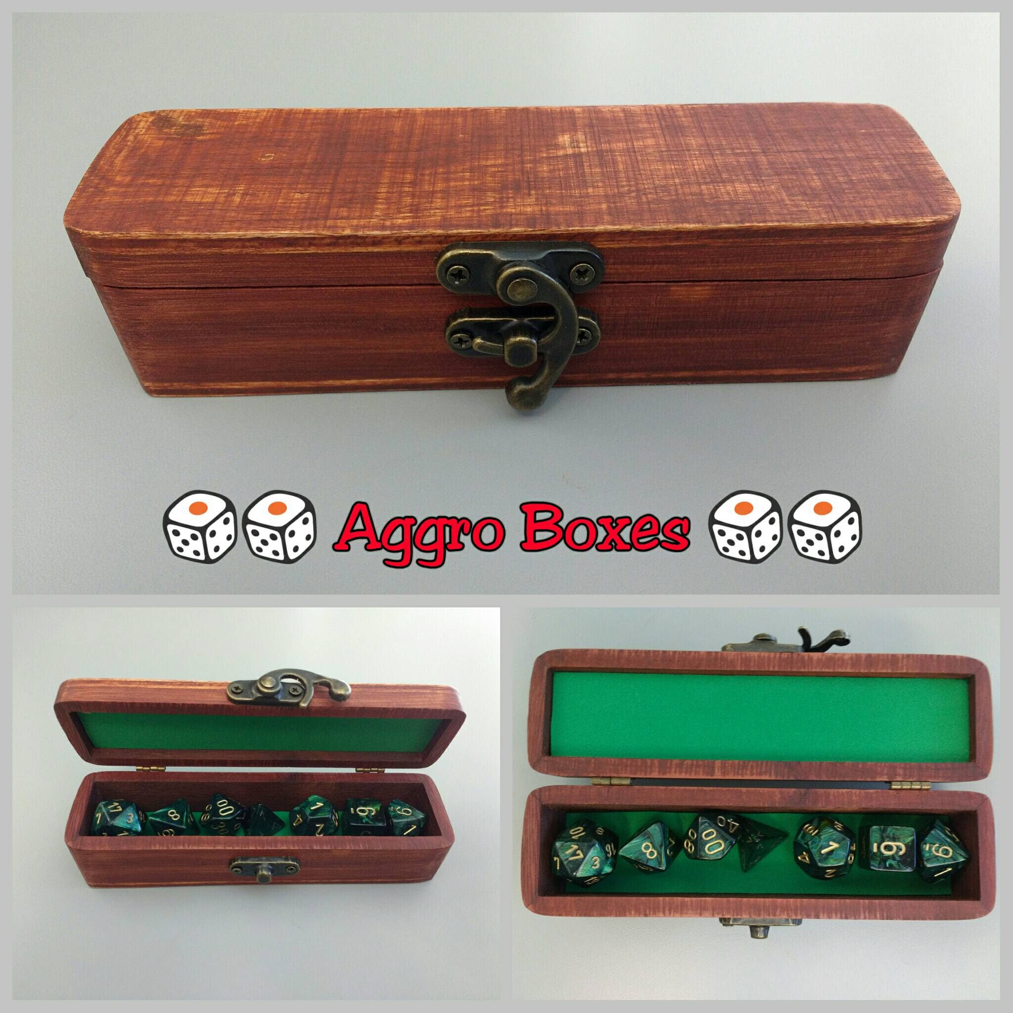 Custom wood dice holder perfect for any dungeon RPG dice